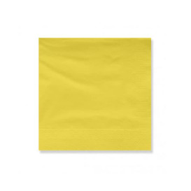 Papierservietten Gelb 2L 25x25cm (100 Stück)