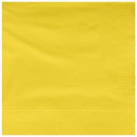 Papierservietten Gelb 2L 25x25cm (100 Stück)
