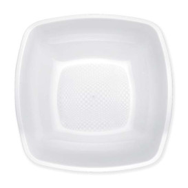 Plastikteller Tief Weiß Square PP 180mm (25 Stück)