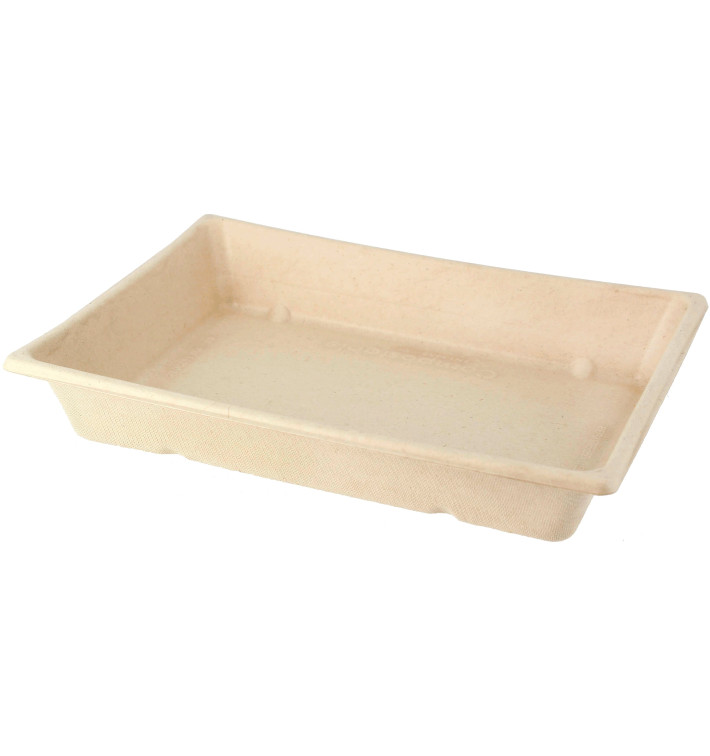 Schüssel Zuckerrohr-Fasern 160x220x40mm (50 Stück) Schüssel Zuckerrohr-Fasern 160x220x40mm (50 Stück)