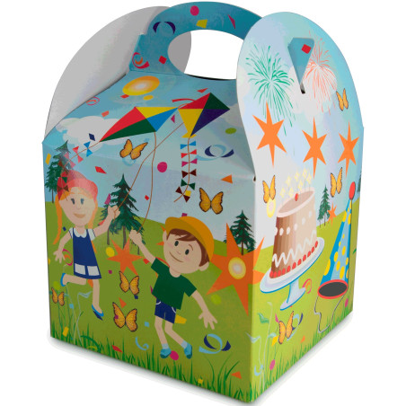 Pappkartons Kindermenü 131x131x115mm (25 Stück)