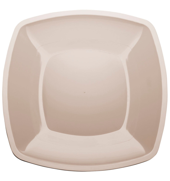 Plastikteller Flach Beige Square PS 300mm (12 Stück) Plastikteller Flach Beige Square PS 300mm (12 Stück)