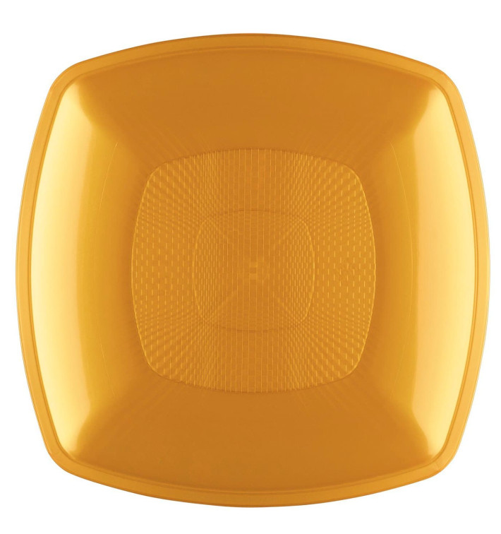Plastikteller Flach Gold Square PP 180mm (12 Stück) Plastikteller Flach Gold Square PP 180mm (12 Stück)