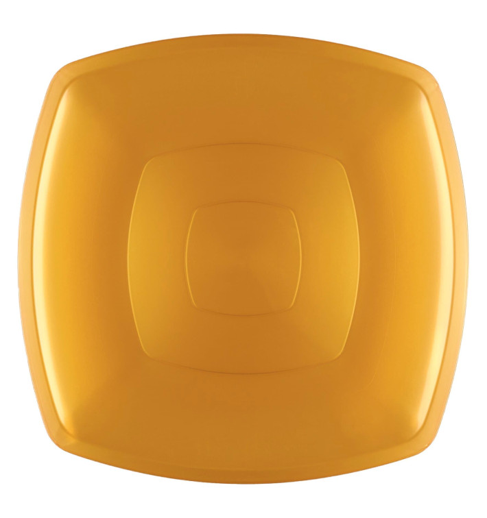 Plastikteller Flach Gold Square PS 300mm (12 Stück) Plastikteller Flach Gold Square PS 300mm (12 Stück)