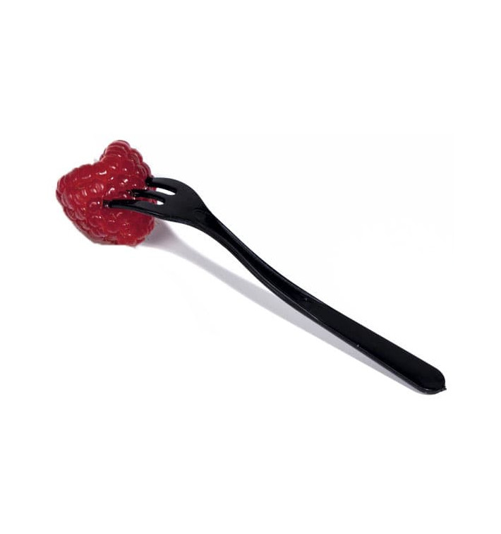 Mini-Gabel Präsentation Schwarz 10cm (100 Stück) Mini-Gabel Präsentation Schwarz 10cm (100 Stück)
