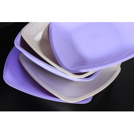 Plastikteller Tiefe Beige Square PP 180mm (25 Stück)