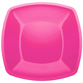 Plastikteller Flach Fuchsie Square PS 300mm (12  Stück)