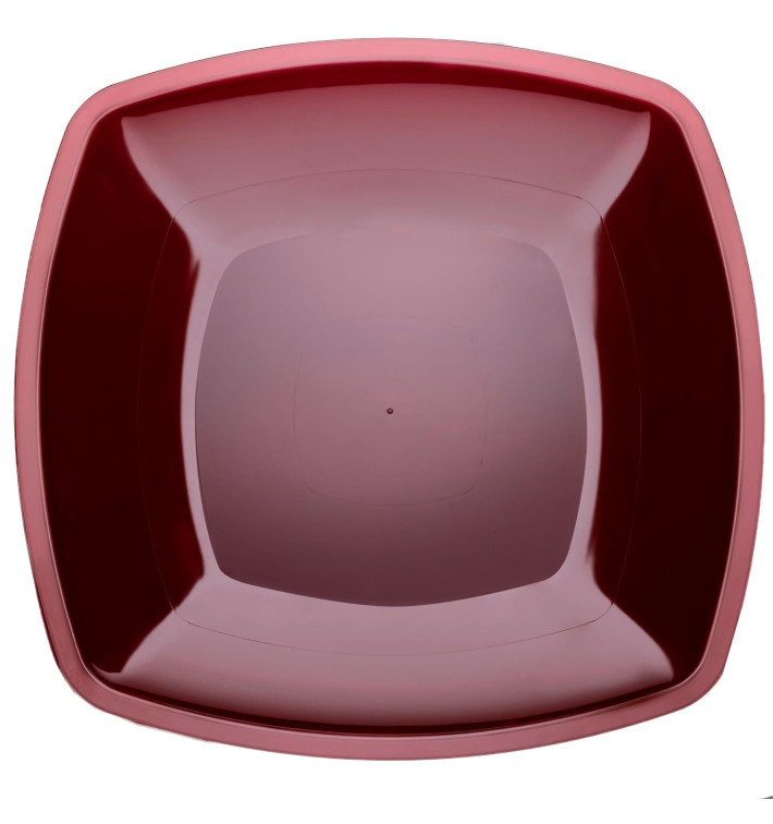 Plastikteller Flach Bordeaux Square PS 300mm (12 Stück) Plastikteller Flach Bordeaux Square PS 300mm (12 Stück)