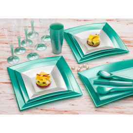 Plastikteller Tiefe Silber Nice Pearl PP 180mm (25 Stück)