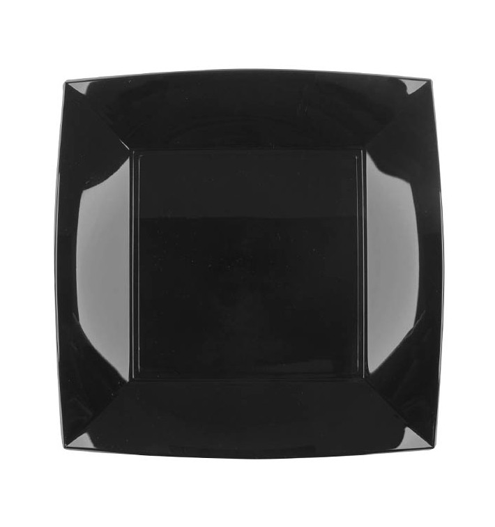 Plastikteller Flach Schwarz Nice PP 230mm (25 Stück) Plastikteller Flach Schwarz Nice PP 230mm (25 Stück)