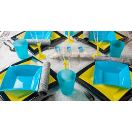 Plastikteller Tiefe Turkis Nice PP 180mm (150 Stück)