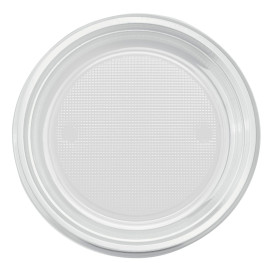 Plastikteller PS flach Transparent Ø170mm (50 Stück)