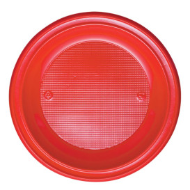 Plastikteller PS flach Rot Ø280mm (10 Stück)