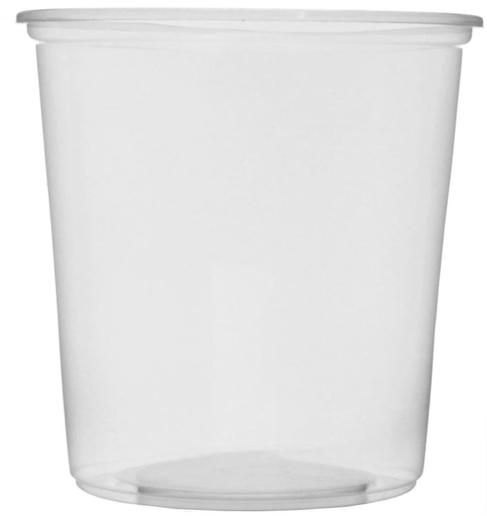 Verpackungsbecher aus Plastik 500ml Ø10,5cm (50 Stück) Verpackungsbecher aus Plastik 500ml Ø10,5cm (50 Stück)