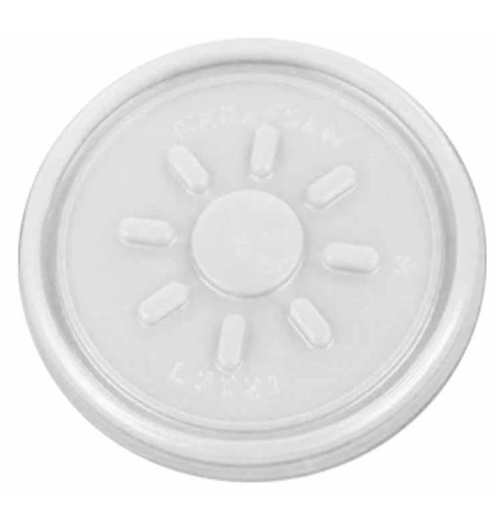 Flacher Deckel für Styroporbecher Ø7,4cm (100 Stück) Flacher Deckel für Styroporbecher Ø7,4cm (100 Stück)