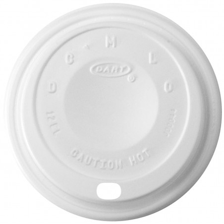 Plastikdeckel PS "Cappuccino" Weiß 14Oz/410 ml Ø8,9cm (100 Stück)