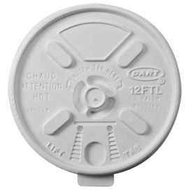 PlastikDeckel PS "Lift n' Lock" mit Klappe Weiß Ø8,9cm (100 Stück)