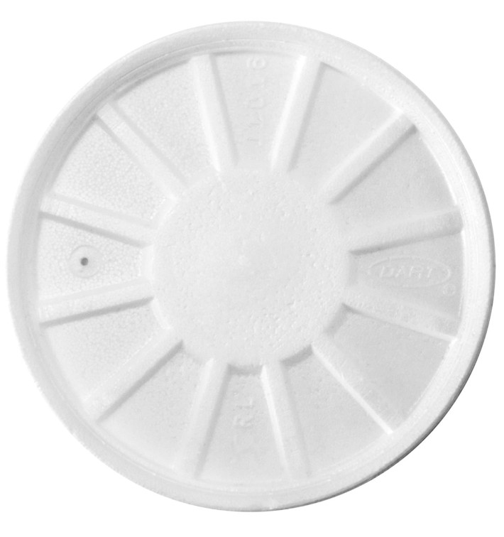 Styropordeckel Gelüftet Weiß Ø11cm (50 Stück) Styropordeckel Gelüftet Weiß Ø11cm (50 Stück)