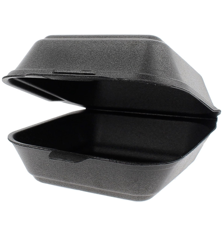 Groß Burger-Box Styropor Schwarz (500 Stück) Groß Burger-Box Styropor Schwarz (500 Stück)