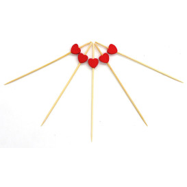 Holzspieße "corazón" Rot 120mm (200 Einh.)