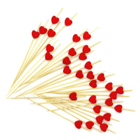Holzspieße "corazón" Rot 120mm (200 Einh.)