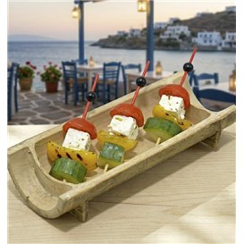 Bambusspieße "Bola" Rot und Schwarz 120mm (200 Stück)