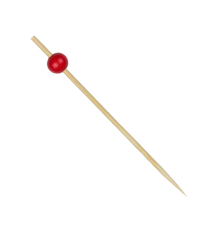 Bambusspieße "Big Ball" Rot 120mm (5000 Stück) Bambusspieße "Big Ball" Rot 120mm (5000 Stück)