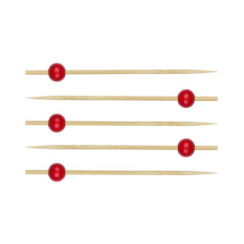Bambusspieße "Big Ball" Rot 120mm (5000 Stück)