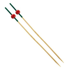 Bambusspieße "Portugal" Grün und Rot 120mm (200 Stück)