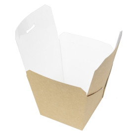 Faltbox Pappe "To Go" Wok Kraft 950ml (25 Stück)