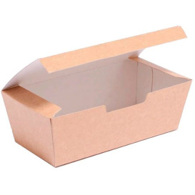 SnackBox mit Deckel To Go Kraft 16,5x7,5x6cm (25 Stück)