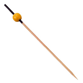Bambusspieße Schwarz und Gelb 120mm (200 Stück)