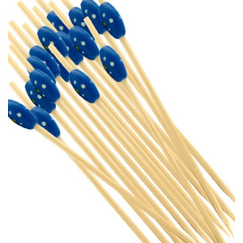 Bambusspieße "Punteado" Blau 120mm (200 Stück)
