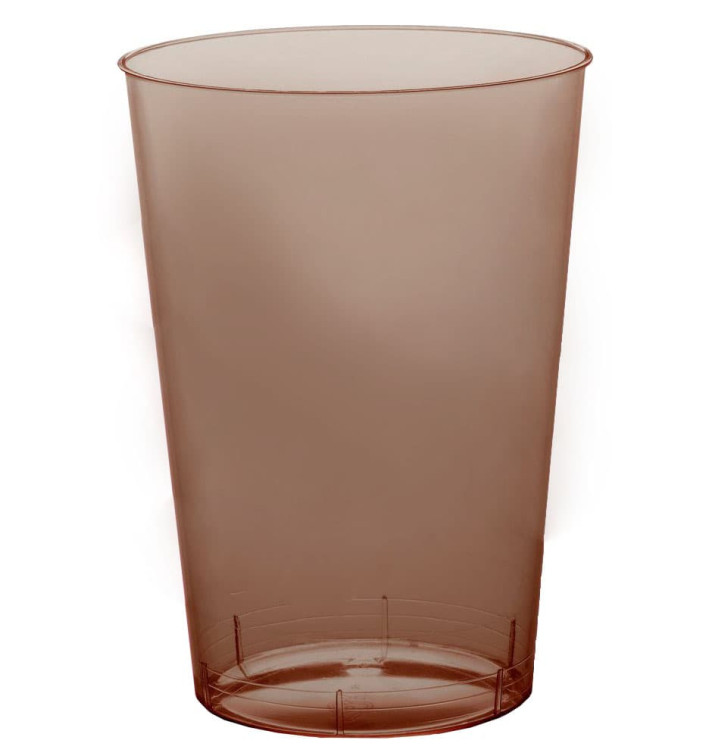 Becher aus Hartplastik Moon Braun Transp. PS 230ml (1000 Stück) Becher aus Hartplastik Moon Braun Transp. PS 230ml (1000 Stück)