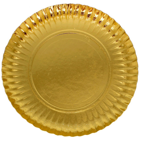 Pappteller Rund Golden 23 cm (600 Stück)