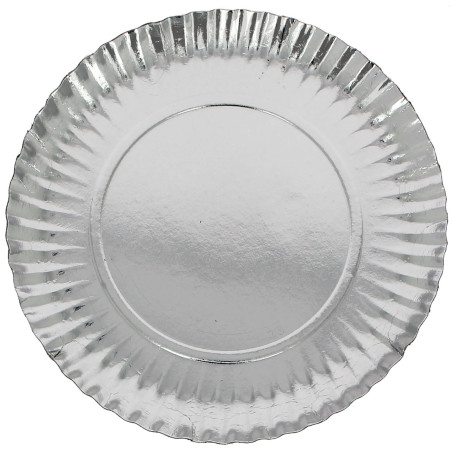 Pappteller Rund Silber 23cm (600 Stück)