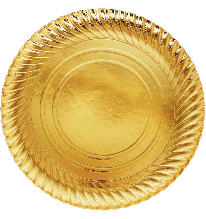Pappteller Rund Gold 300mm (100 Stück) Pappteller Rund Gold 300mm (100 Stück)