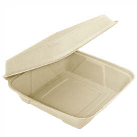 Menübox Zuckerrohr 225x225x75mm (50 Stück)
