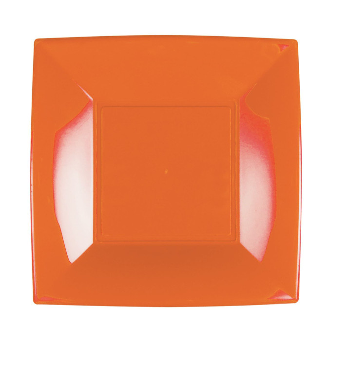 Plastikteller Flach Orange Nice PP 230mm (25 Stück)