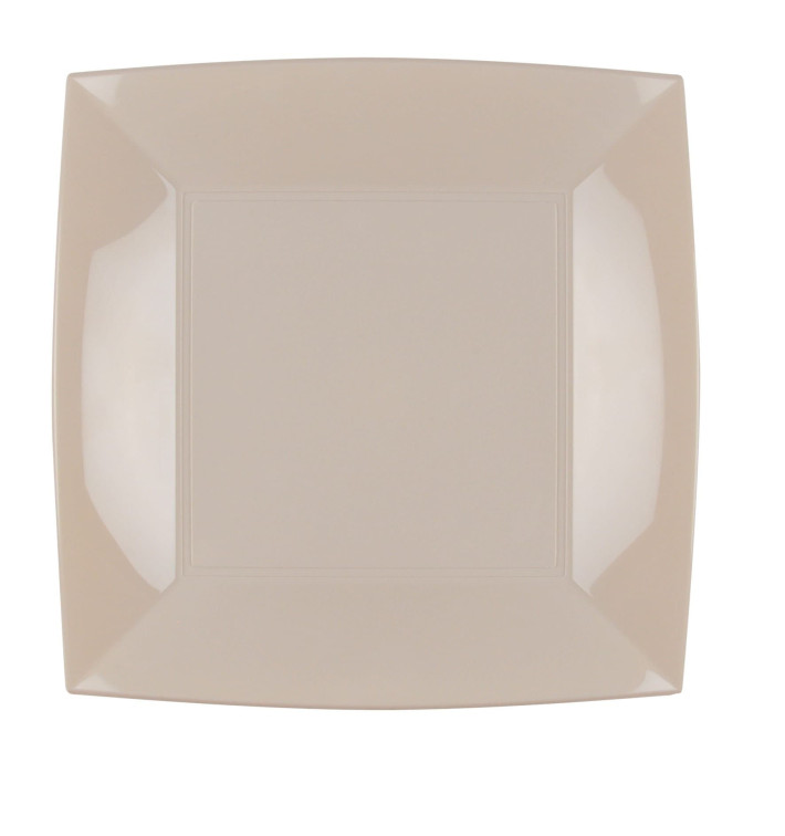 Plastikteller Flach Beige Nice PP 230mm (300 Stück) Plastikteller Flach Beige Nice PP 230mm (300 Stück)