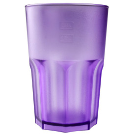 Plastikbecher Frost Flieder Transp. SAN 400ml (75 Stück)