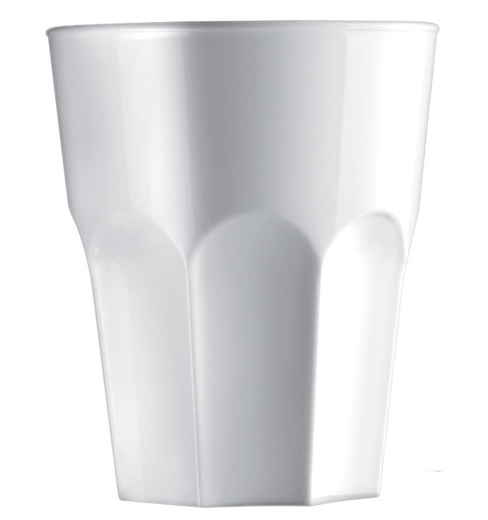 Plastikbecher Weiß SAN Ø85mm 400ml (5 Stück) Plastikbecher Weiß SAN Ø85mm 400ml (5 Stück)