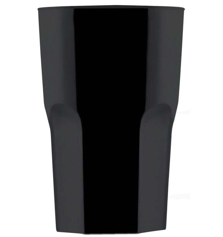 Plastikbecher Schwarz SAN Ø85mm 400ml (75 Stück)