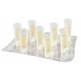 Plastik Schale Transp. Plastik Sektflöte 37x26cm (40 Einh.)
