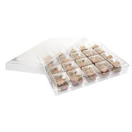 Kit Plastiktablett Kapazität 20 plastikschale Quadrat (1 Einheit)