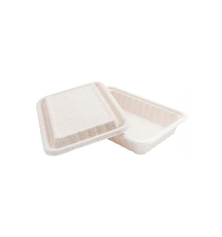 Behälter Zuckerrohr-Fasern Weiß 225x150x40mm (500 Stück) Behälter Zuckerrohr-Fasern Weiß 225x150x40mm (500 Stück)