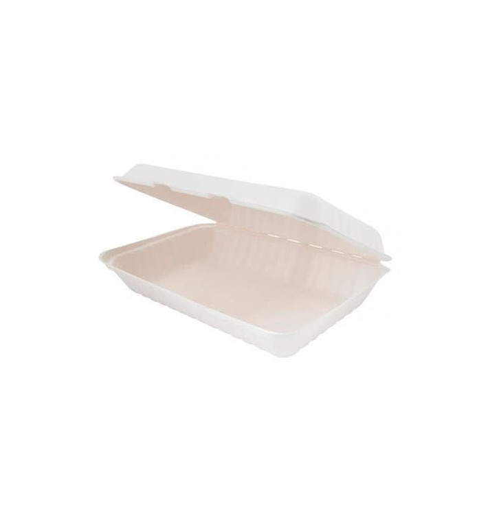 Verpackung Zuckerrohr-Fasern Weiß 335x230x75mm (50 Einh.) Verpackung Zuckerrohr-Fasern Weiß 335x230x75mm (50 Einh.)