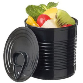 Konservendose Plastik Schwarz PS 110ml Ø6x5,7cm (25 Stück)