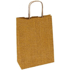Papiertüten Kraft Natur mit Griff 26+14x32cm (250 Stück)