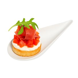 Schüssel Ovale Zuckerrohr Weiß 8x5cm (500 Stück)